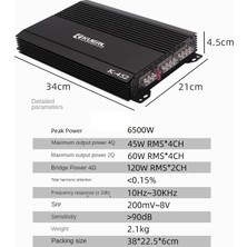 Kuerl K-452B 4 Kanal Oto Amfi