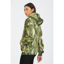 Oversize Haki Batik Sweatshirt