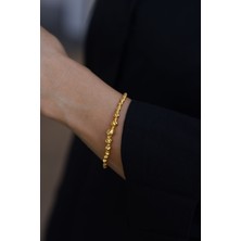 Yenigün Kuyumculuk 14 Ayar Altın Cımarlı Dorikalı Bileklik