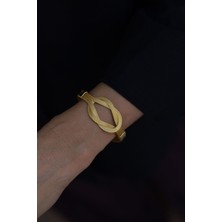 Yenigün Kuyumculuk 14 Ayar Altın Cımarlı Örgü Hasır Bileklik