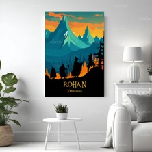 Artarilion Yüzüklerin Efendisi Hd Dijital Baskı Rohan Kanvas Tablo Duvar Dekorasyonu Lotr Oyun Odası Salon Tablosu
