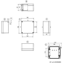 weidmüller 1565290000 Klippon K Serisi 160X160X91 mm Aliminyum Pano