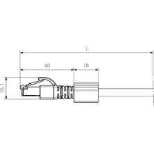 weidmüller 1248280005 90°  1 Metre Patch Cablo