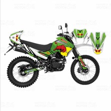 Kaly Mondial X-Treme MAX 200 i  Bull Design Yeşil Sticker Set  (Yeni Model Far)