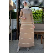 Hayal Triko Elbise Bej