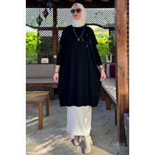 Rabia Şamlı Melda Triko Tunik Siyah