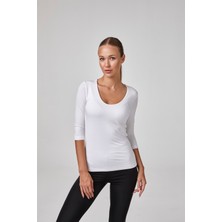 Relactive Kadın Truvakar Kol Açık Yaka Body Bluz Fit Kalıp