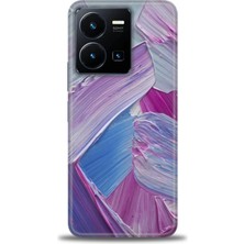 Vivo Y35 Kılıf Hd Baskılı - Purple + 9h Nano Ekran Koruyucu