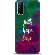 Vivo Y11S Kılıf Hd Baskılı - Faith Hope Love + 9h Nano Ekran Koruyucu