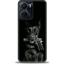 Vivo Y16 Kılıf Hd Baskılı - Tabanca ve Köpek + 9h Nano Ekran Koruyucu