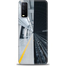 Vivo Y20S Kılıf Hd Baskılı - Metro Station + 9h Nano Ekran Koruyucu