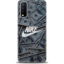 Vivo Y20 Kılıf Hd Baskılı - Nike Dolar + 9h Nano Ekran Koruyucu