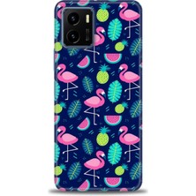 Vivo Y33S Kılıf Hd Baskılı - Flamingo Ananas + 9h Nano Ekran Koruyucu