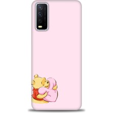 Vivo Y20S Kılıf Hd Baskılı - Winnie The Pooh Kalpli + 9h Nano Ekran Koruyucu