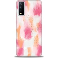 Vivo Y20 Kılıf Hd Baskılı - Pembe Palet + 9h Nano Ekran Koruyucu