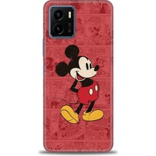 Vivo Y15S Kılıf Hd Baskılı - Kırmızı Mickey + 9h Nano Ekran Koruyucu