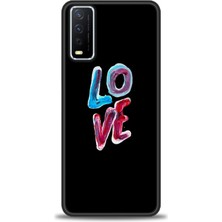 Vivo Y11S Kılıf Hd Baskılı - Renkli Love + 9h Nano Ekran Koruyucu