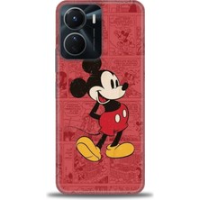 Vivo Y16 Kılıf Hd Baskılı - Kırmızı Mickey + 9h Nano Ekran Koruyucu