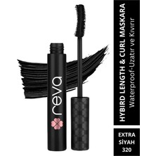 Reva Uzatan Hibrit Maskara - Hybrid Length & Curl Mascara Extra Black - No:320 -Vegan Temiz Içerik