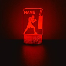 3D Mood Kişiye Özel 3D Gece Lambası 16 Renk ve Kumandalı Boks Hayranlarına Özel