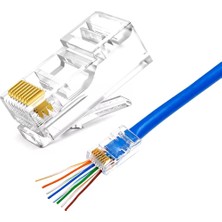 ENB RJ45 Cat6 Yeni Nesil Delikli Jack Konnektör 100'LÜ