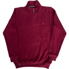 Lacaton Unisex Normal Beden Dik Yaka Yarım Fermuarlı Sweatshirt