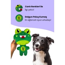 Havhav Yeşil Kurbağa Peluş Köpek Oyuncağı Vikvik Sesli Peluş Köpek Oyun Arkadaşı