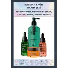 Cosmogenesis Labs Karma & Yağlı Cilt Bakım Seti - Peeling Serum Pürüzsüz Aydınlatıcı Görünüm