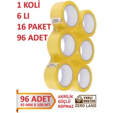 Akrilik Koli Banti 96 Adet 45 mm x 100 Metre Şeffaf Ekstra Güçlü Mukavemet 13