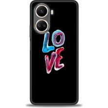 Realme 10 4g Kılıf Hd Baskılı - Renkli Love + 9h Nano Ekran Koruyucu