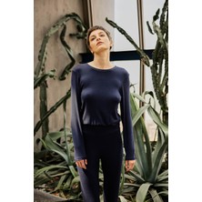 Kadın Viscose Kaşkorse Uzun Kollu T-Shirt