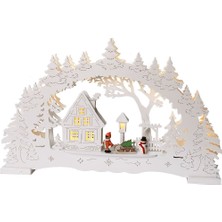 Eglo 270-27 "Ulm" 10 Ledli Beyaz Ahşap Dekoratif Aydınlatma 27cm Yüksekliğinde 43cm Uzunluğunda