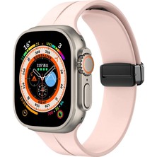 Adige Apple Watch 10 42MM Kordon Kayış Silikon D-Buckle Mıknatıslı
