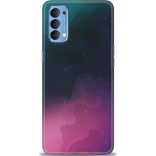 Oppo Reno 4 Kılıf Hd Baskılı - Gökyüzü + 9h Nano Ekran Koruyucu