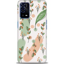 Oppo A55 Kılıf Hd Baskılı - Flower Pattern + 9h Nano Ekran Koruyucu