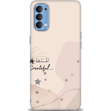 Oppo Reno 4 Kılıf Hd Baskılı - Greateful + 9h Nano Ekran Koruyucu