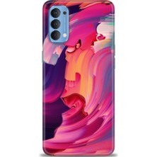 Oppo Reno 4 Kılıf Hd Baskılı - Renkler + 9h Nano Ekran Koruyucu