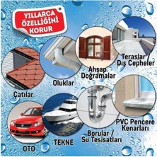 Leak Fix (Beyaz 396 Gr) Su Yalıtım Sızdırmaz Geçirmez İzolasyon Kauçuk Spreyi Kaplama Sızıntı