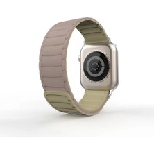 Apple Watch 10. Seri 46MM Silikon Tırtıklı Kordon Strap Kayış KRD-122 Siyah-Yeşil-Kahve-Turuncu