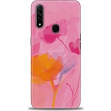 Oppo A31 Kılıf Hd Baskılı - Turuncu Pembe + 9h Nano Ekran Koruyucu