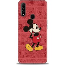 Oppo A31 Kılıf Hd Baskılı - Kırmızı Mickey + 9h Nano Ekran Koruyucu