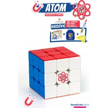 Galery Wood 3x3 Atom Mıknatıslı Manyetik Profesyonel Rubik Zeka Küpü Speedcube  Eğitici Oyuncak Hız Küpü