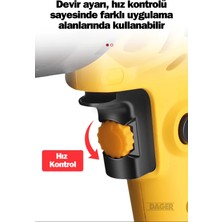 Dager DGR-6682 450 W Devir Ayarlı Zımpara - Araba Pasta Cila Parlatma Koltuk Yıkama - 125 mm Polisaj Makinesi