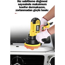 Dager DGR-6682 450 W Devir Ayarlı Zımpara - Araba Pasta Cila Parlatma Koltuk Yıkama - 125 mm Polisaj Makinesi