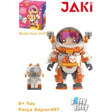 Vagonlife Jaki Space Quest Serisi Turuncu ASTRONOT-JK9108(497 Parça) Oyuncak Yapım Seti