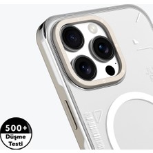 iPhone 16 Pro Uyumlu Kılıf Magsafe Şarj Özellikli Çıkarılabilir Arka Yüzeyli Mecha Gold