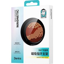 Benks Magnetik Özellikli 360 Dönebilen Goldentide 600D Kevlar Tasarımlı Parmak Ring Stand Gold