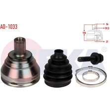 Aks Kafası Sol-Sağ Ön Dıs Volkswagen Caddy Iıı (2ka,2kh,2ca,2ch) 1.9 Tdı  36X27X59.5 Uzunluk 105MM 2004-2010