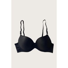 Motto10 Butik Mikro Kumaş Push Up Dolgulu Balenli Günlük Tek Destekli Sütyen