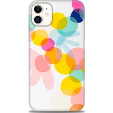 iPhone 11 Kılıf Hd Baskılı - Color Flowers + 9h Nano Ekran Koruyucu